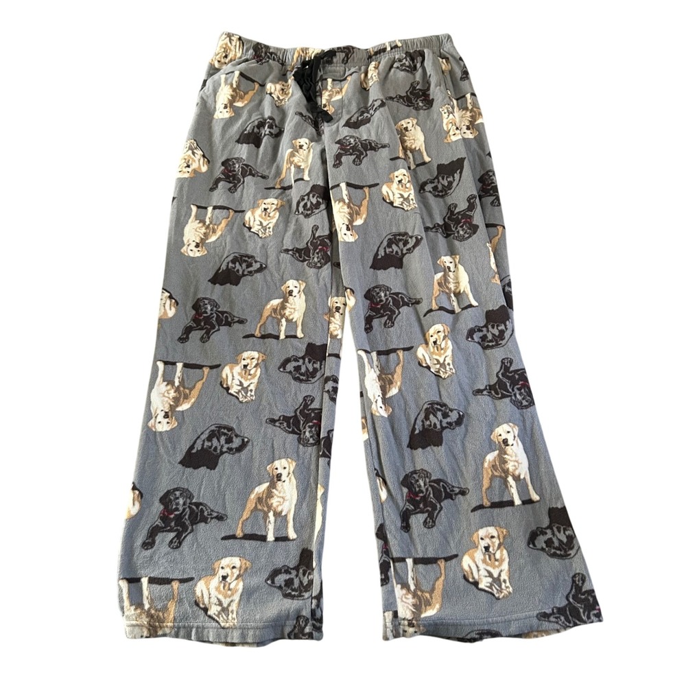 Croft & Barrow Dog Pajama Pants Mens Size XXL Fleece Pajamas Drawstring Pjs